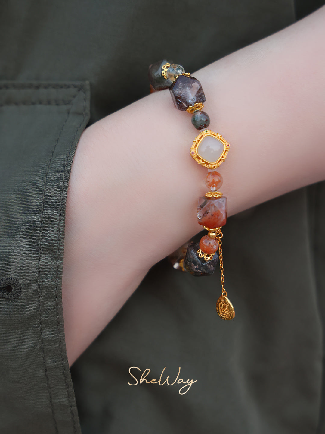 Pulsera Perla Plata Rota