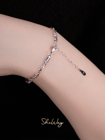 Silver Garland Braided Bracelet