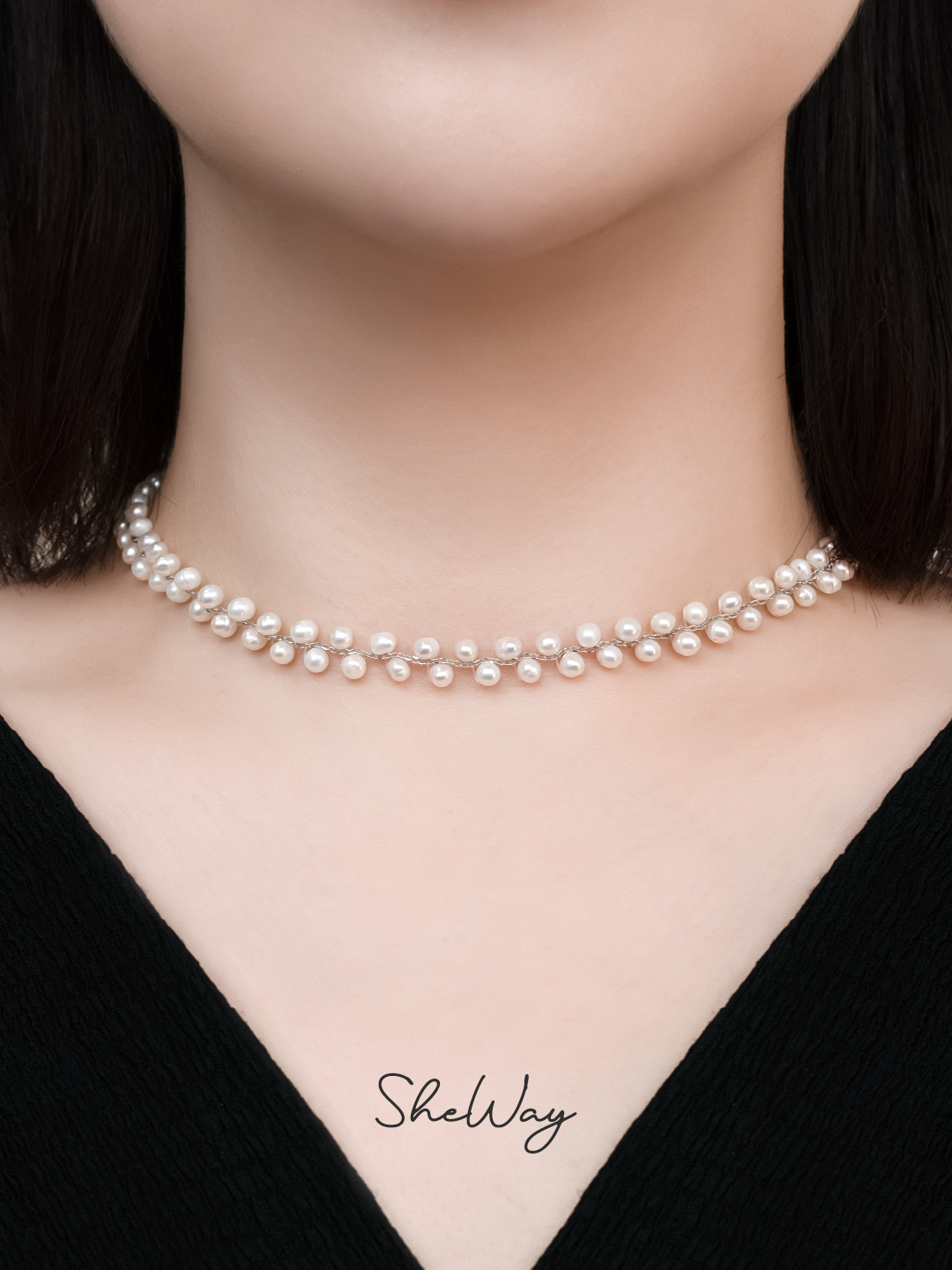 Double-woven Pearl Choker