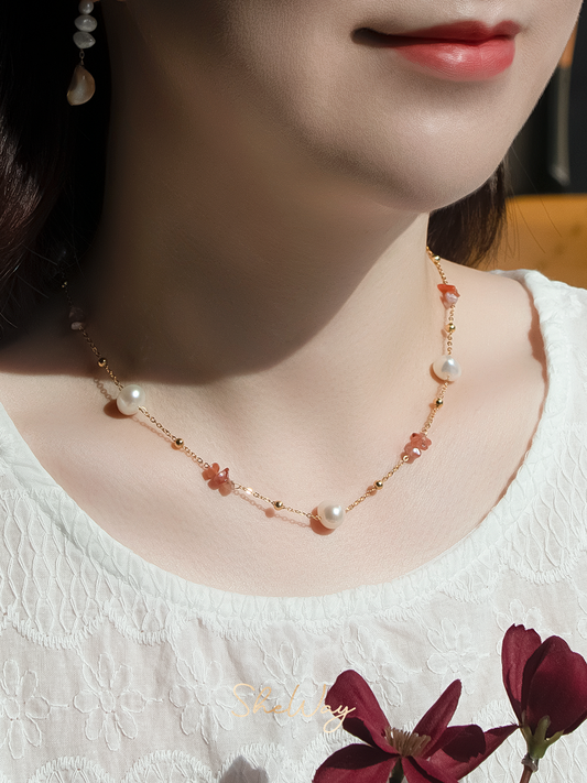 South Red Pearl Necklace