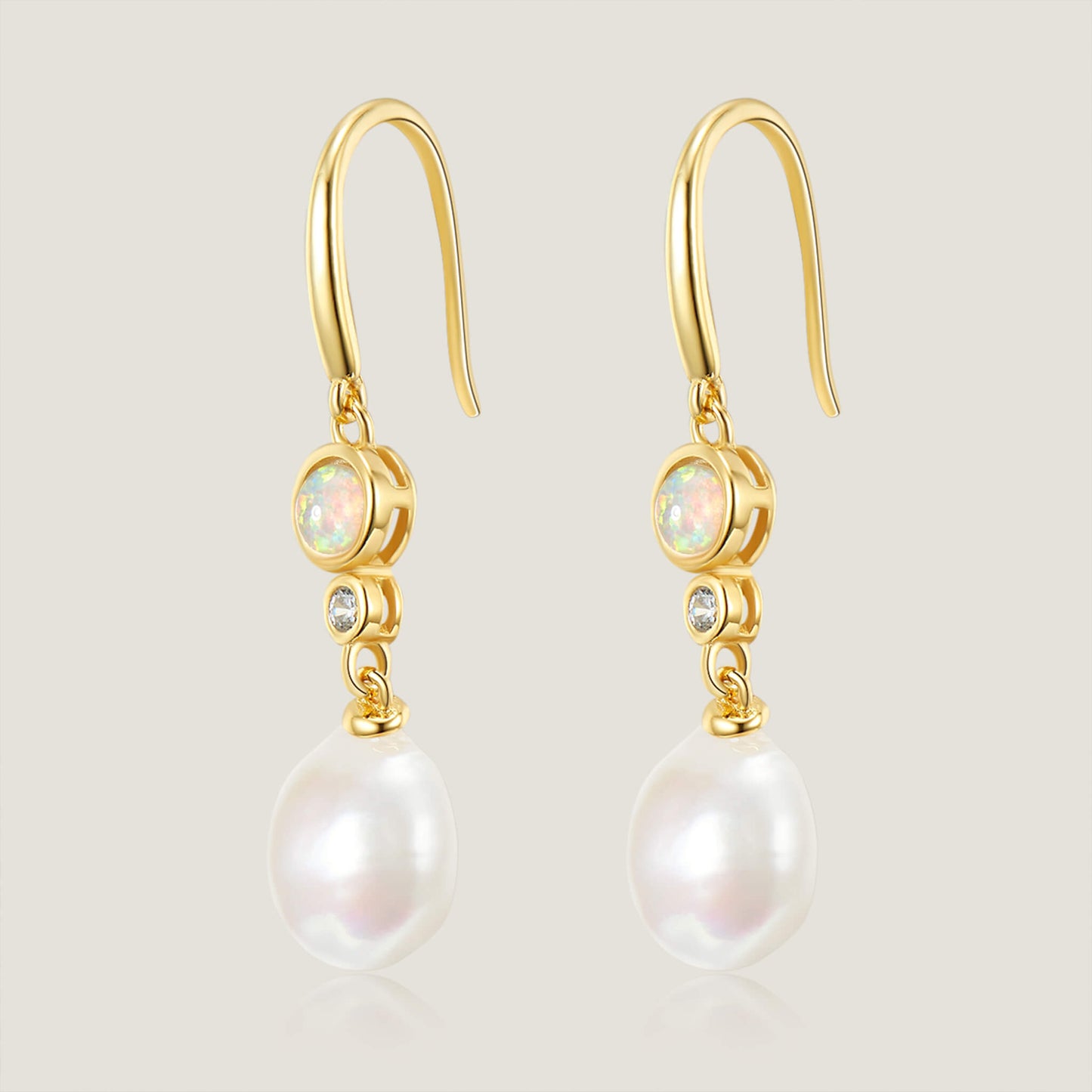 Opal Pearl Drop Earrings-SheWay Jewelry