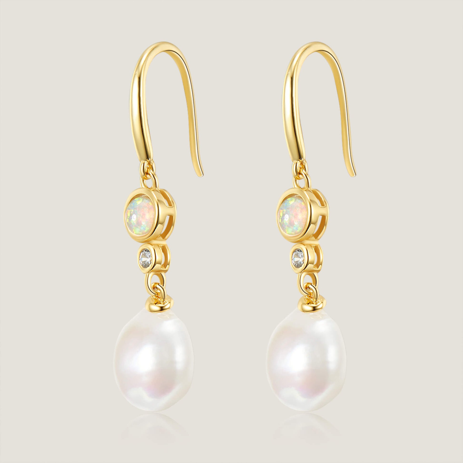 Opal Pearl Drop Earrings-SheWay Jewelry