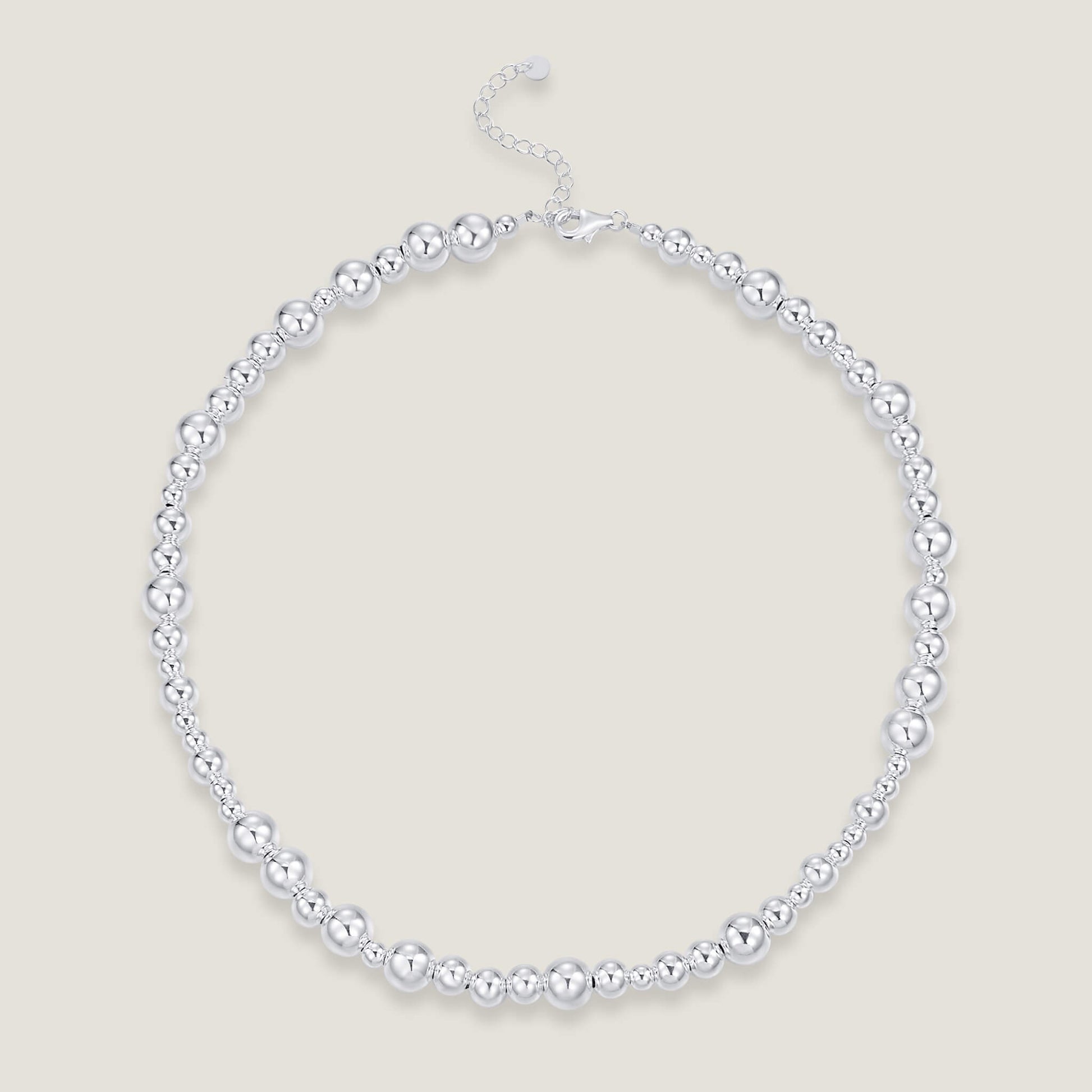 Silver Beads Choker-SheWay Jewelry