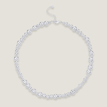 Silver Beads Choker-SheWay Jewelry