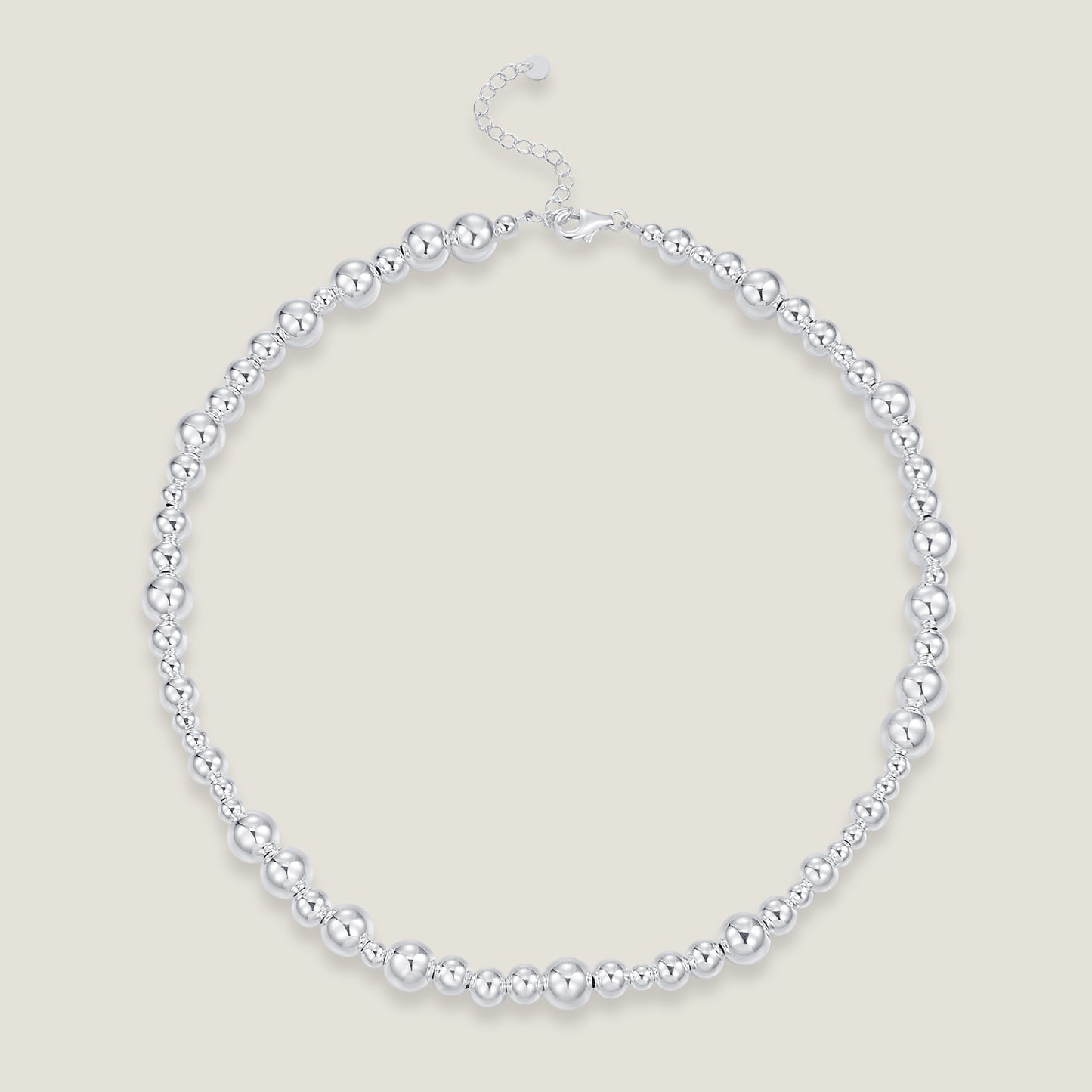 Silver Beads Choker-SheWay Jewelry