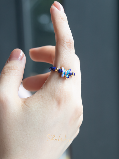 Lapis Lazuli Butterfly Ring