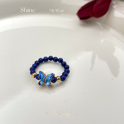 Lapis Lazuli Butterfly Ring