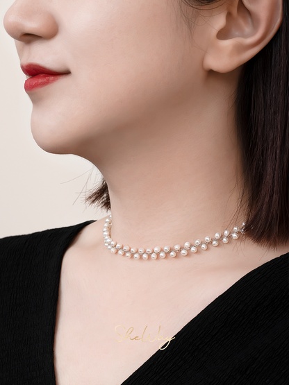 Double-woven Pearl Choker