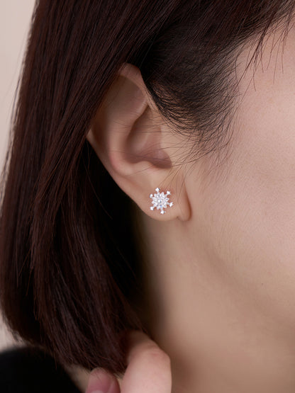 Snowflake Flat Back Earrings