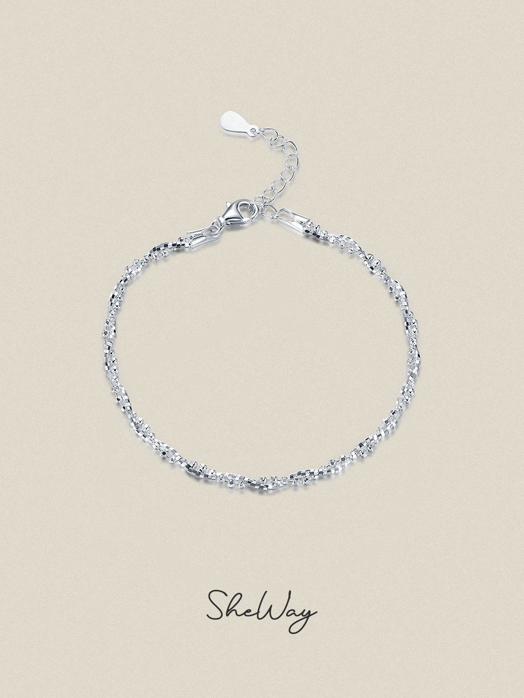 Silver Garland Braided Bracelet