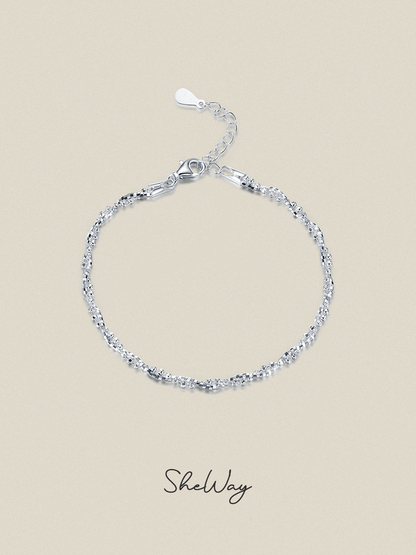 Silver Garland Braided Bracelet