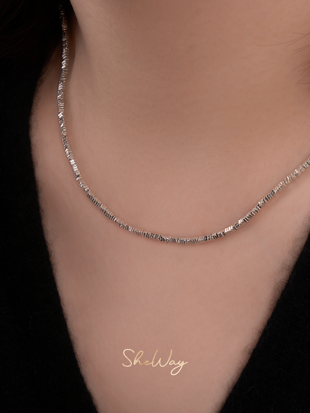 Broken Silver Necklace