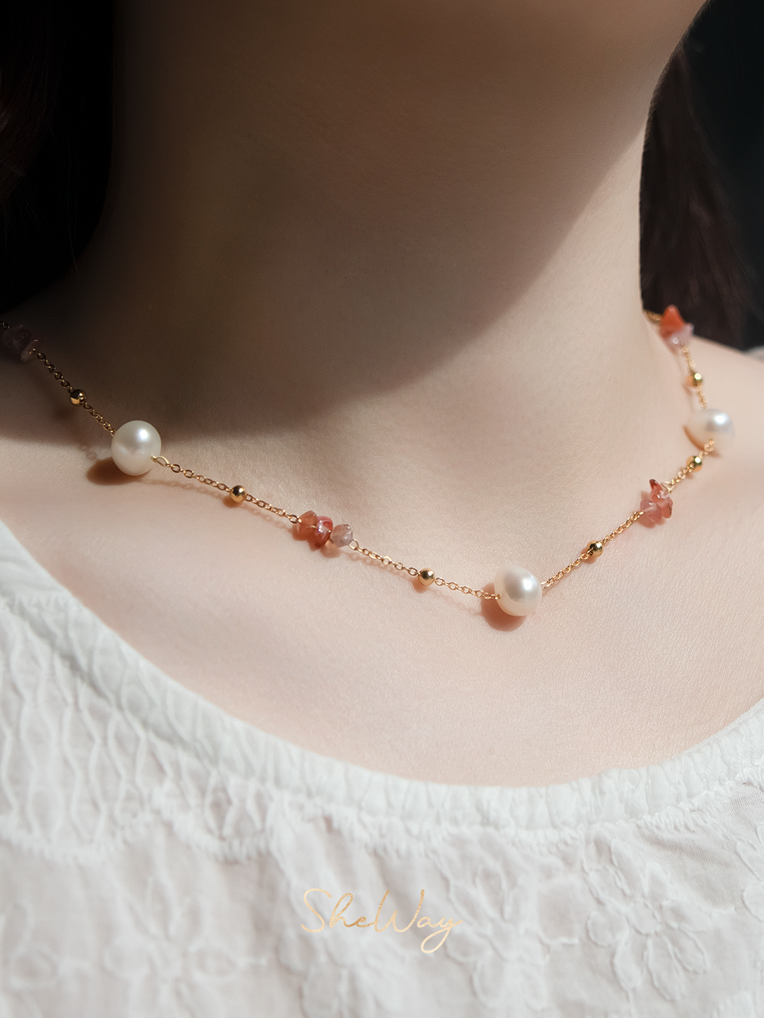 South Red Pearl Necklace