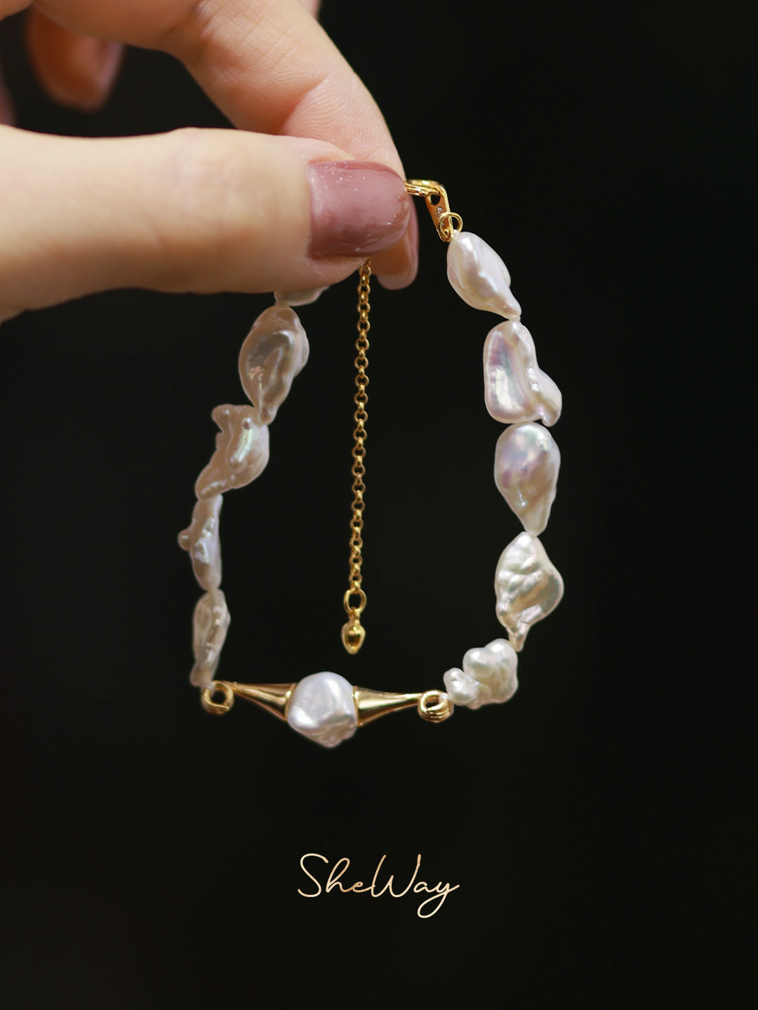 Scroll Baroque Pearl Bracelet