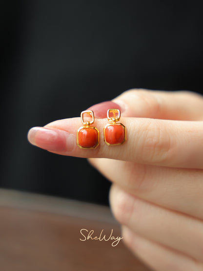 Festive Red Earrings