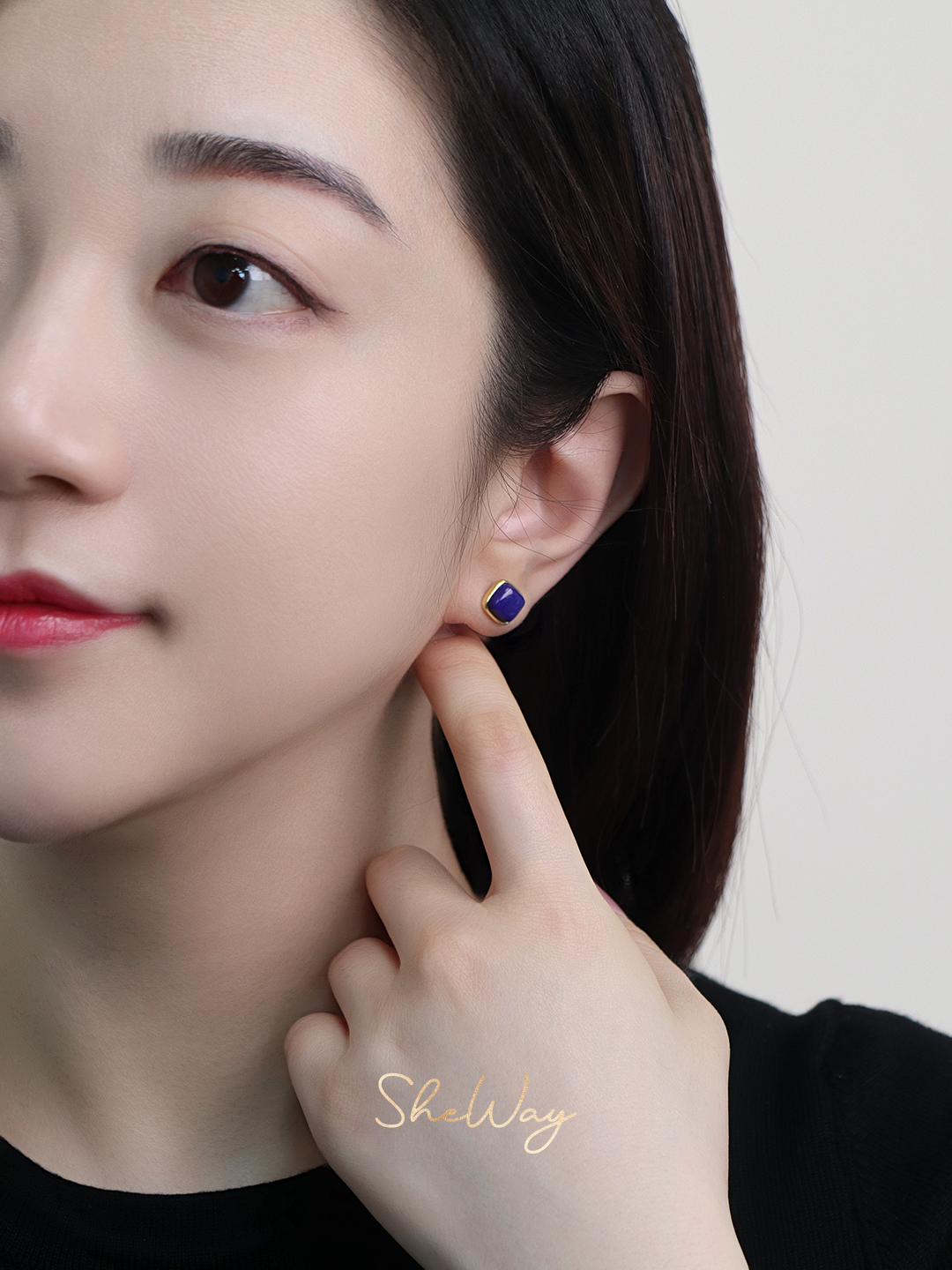 Lapis Lazuli Stud Earrings