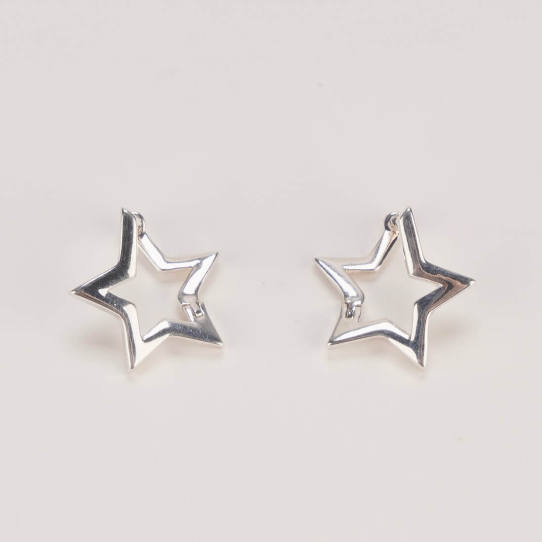 Star Hoop Earrings-SheWay Jewelry