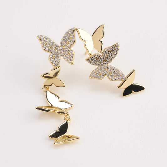 Butterfly Dancing Stud Earrings-SheWay Jewelry