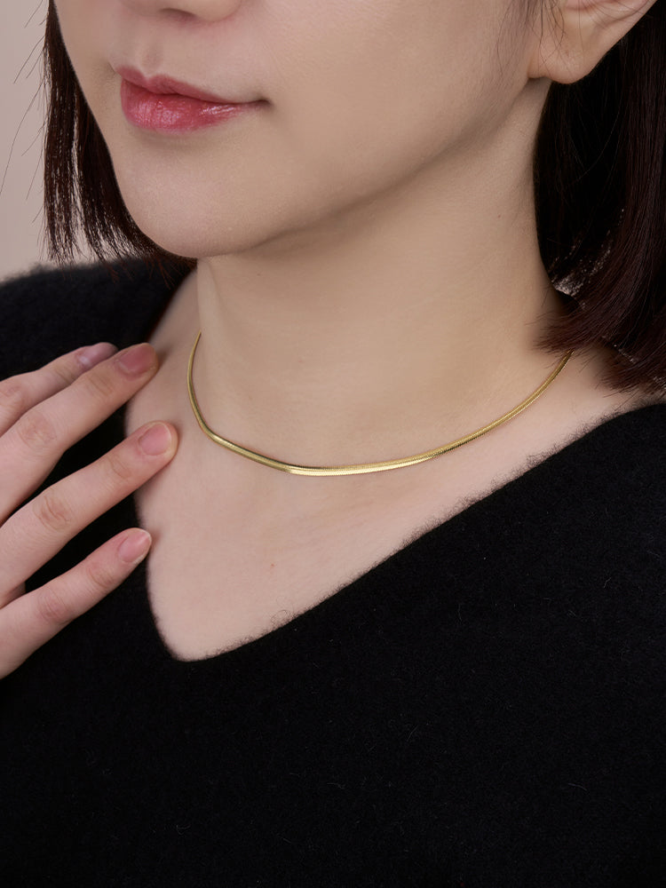 Gold Plated Snake Collar