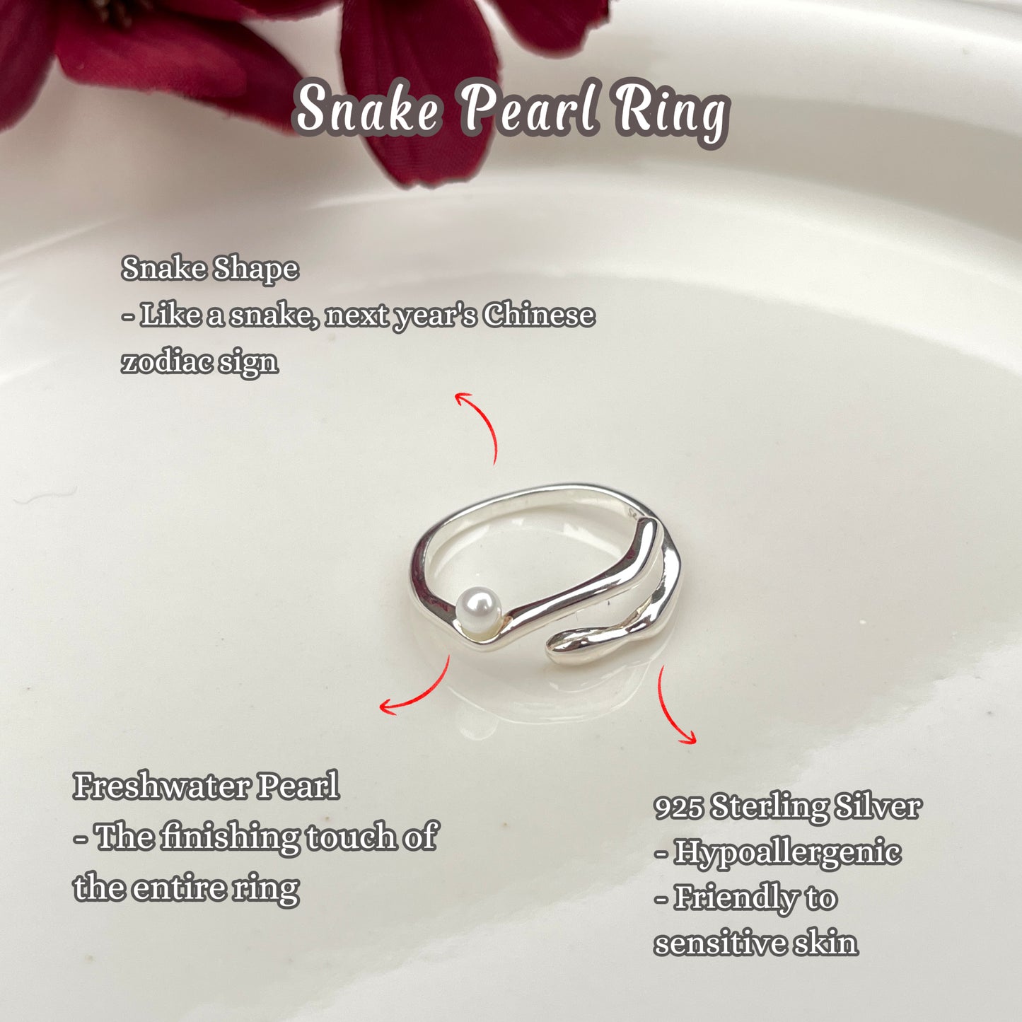 Snake Pearl Ring